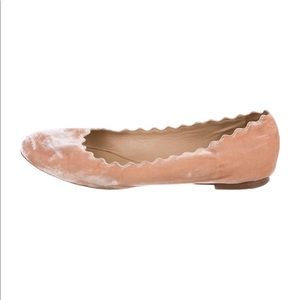 Chloe Lauren Scalloped Accent Ballet Flats